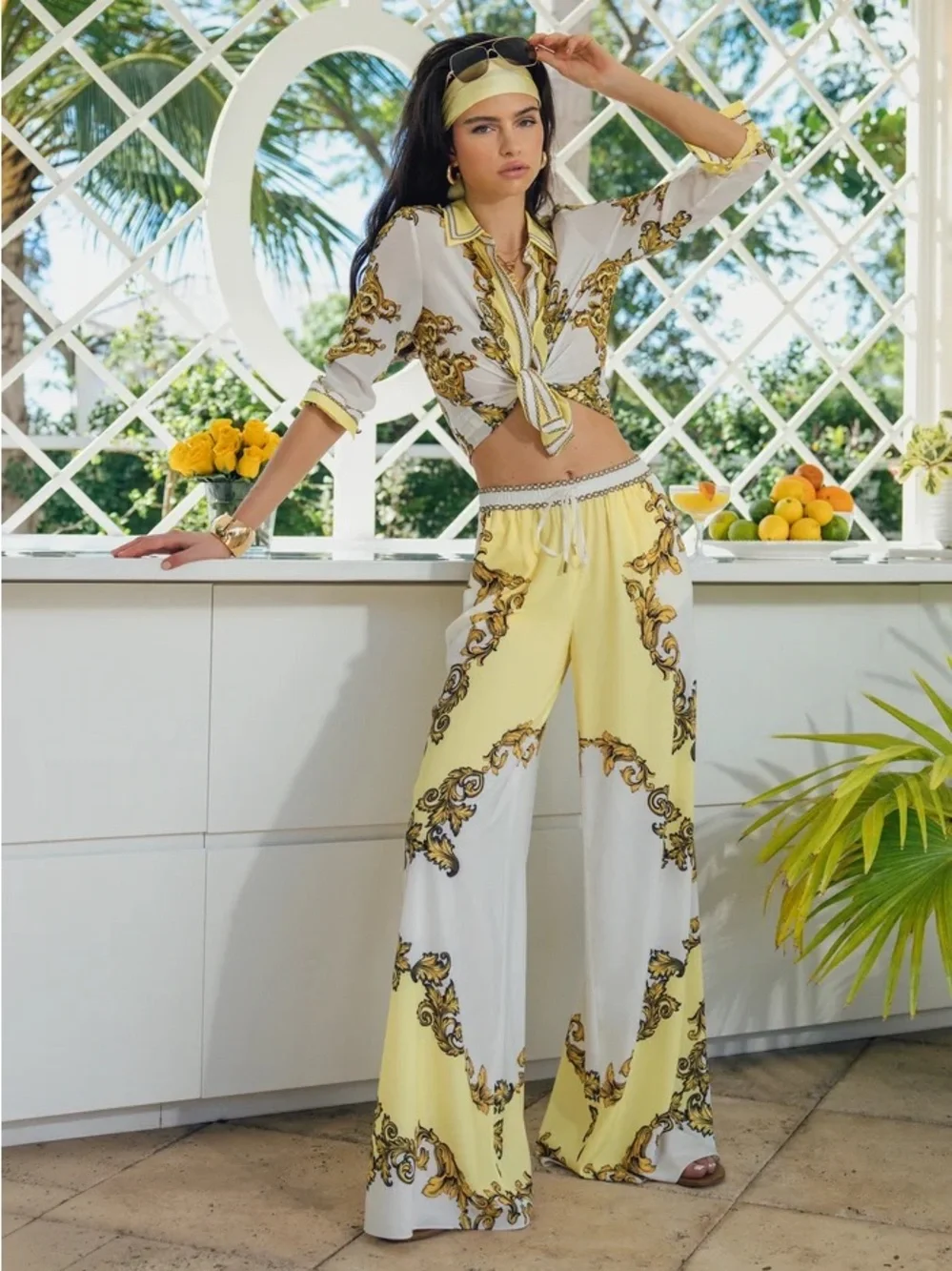 Alice and Olivia Ojai wide leg pants